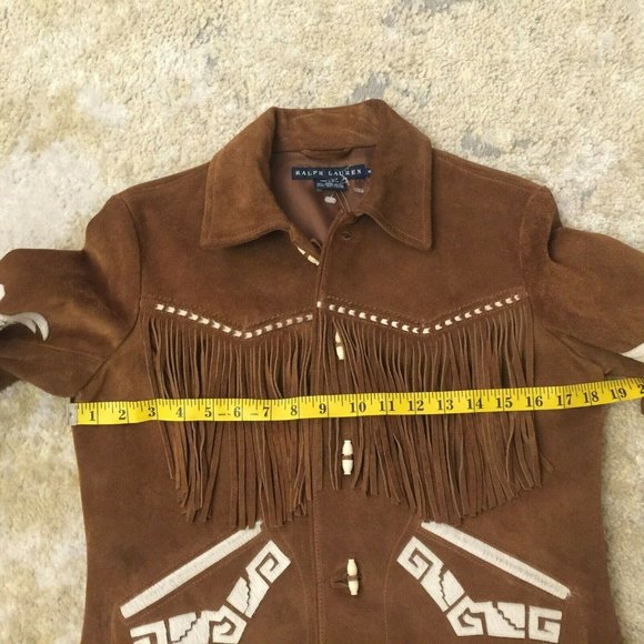 Ralph Lauren Western Eagle Suede Jacket Women M - Picture 5 of 9